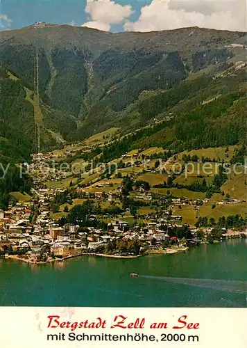 AK / Ansichtskarte Zell_See Fliegeraufnahme mit Schmittenhoehe Zell_See