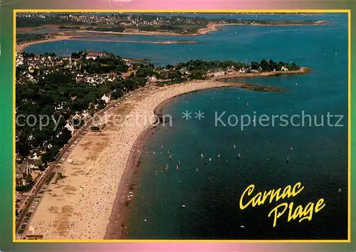 AK / Ansichtskarte Carnac_Plage La Grande Plage la pointe de Beaumer Vue aerienne Carnac_Plage