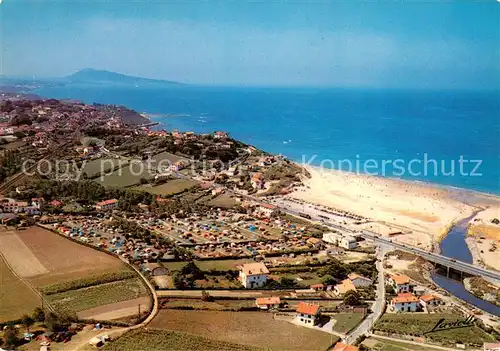 AK / Ansichtskarte Bidart Vue generale aerienne des Campings et de la Plage de Louhabia Bidart