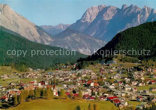AK / Ansichtskarte Seefeld_Tirol Fliegeraufnahme mit Karwendelgebirge Seefeld Tirol