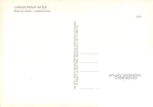 AK / Ansichtskarte Keitum_Sylt Fliegeraufnahme Keitum Sylt