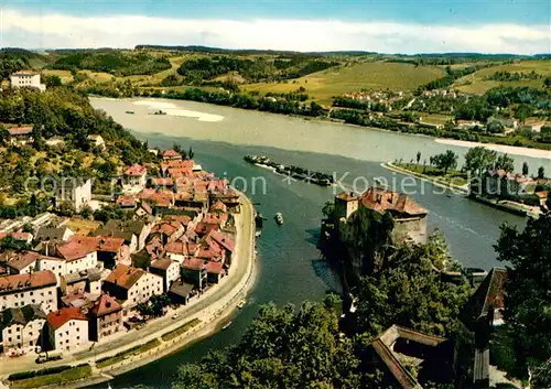AK / Ansichtskarte Passau Blick von der Veste Oberhaus auf das Dreifluesse Eck Passau