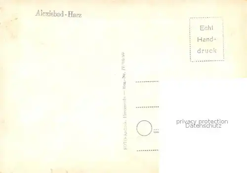 AK / Ansichtskarte Alexisbad_Harz Heilbad Alexisbad_Harz