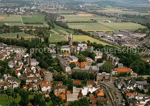 AK / Ansichtskarte Friedberg_Hessen Fliegeraufnahme mit Burg Friedberg Hessen