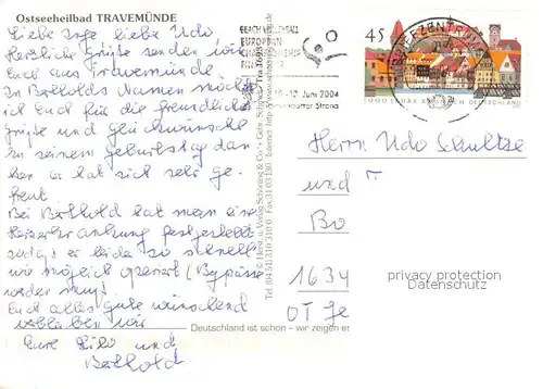 AK / Ansichtskarte Travemuende_Ostseebad Fliegeraufnahme Strandpartien Travemuende_Ostseebad