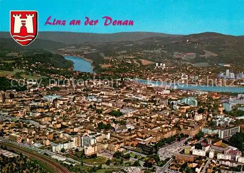 AK / Ansichtskarte Linz_Donau Fliegeraufnahme mit Poestlingbeerg und Muehlviertel Linz_Donau