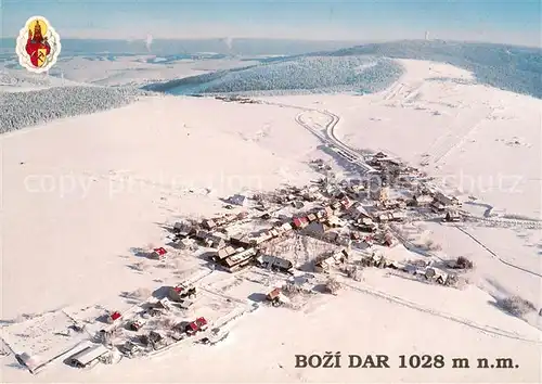 AK / Ansichtskarte Bozi_Dar_Gottesgab Winter Sportzentrum Fliegeraufnahme Bozi_Dar_Gottesgab