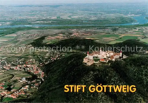 AK / Ansichtskarte Furth_Goettweig Fliegeraufnahme mit Benedktinerstift Goettweig Furth Goettweig