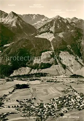 AK / Ansichtskarte Hindelang Blick vom Hirschberg zur Sesselbahn mit Rotspitze Nebelhorn und Imbergerhorn Hindelang