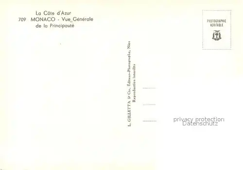 AK / Ansichtskarte Monaco Vue generale aerienne de la Principaute Monaco