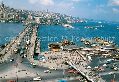 AK / Ansichtskarte Istanbul_Constantinopel Galata Bruecke Fliegeraufnahme Istanbul_Constantinopel