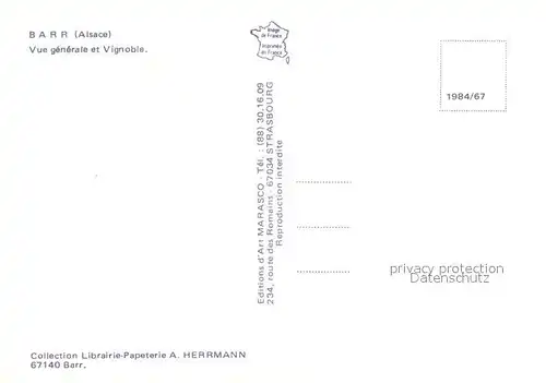 AK / Ansichtskarte Barr_Bas Rhin Vue generale et vignoble Barr Bas Rhin