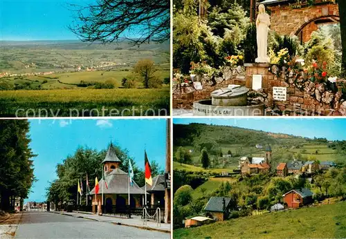 AK / Ansichtskarte Banneux Panorama Heiligenfigur Ortsansicht mit Kirche Banneux