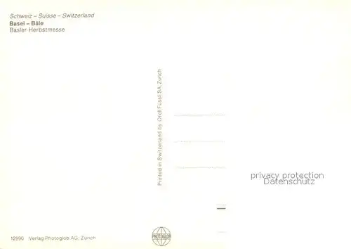 AK / Ansichtskarte Basel_BS Basler Herbstmesse Basel_BS