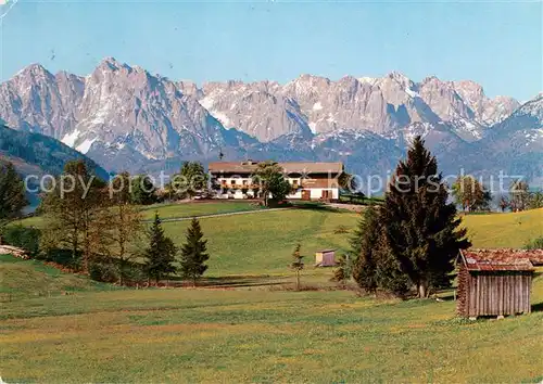 AK / Ansichtskarte Koessen_Tirol Alpengasthof Pension Peternhof mit Kaisergebirge Koessen Tirol