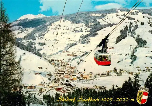 AK / Ansichtskarte Saalbach Hinterglemm Seilbahn zum Schattberg Blick ins Tal Wintersportplatz Alpen Saalbach Hinterglemm