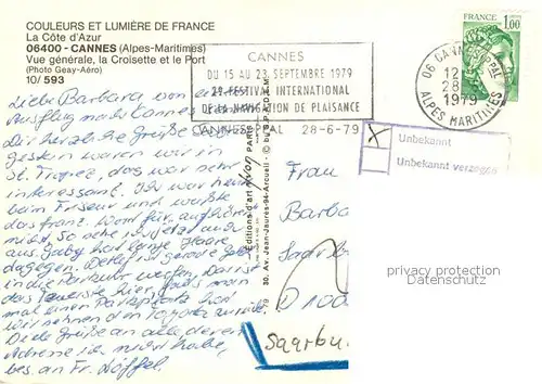 AK / Ansichtskarte Cannes_Alpes Maritimes La Croisette et le port Cote d Azur vue aerienne Cannes Alpes Maritimes