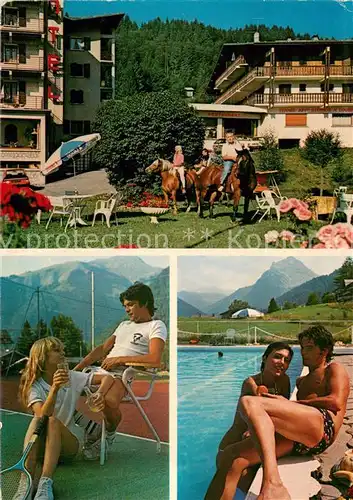 AK / Ansichtskarte Morzine Hotel Residence Le Cret Piscine Tennis Chevaux Morzine