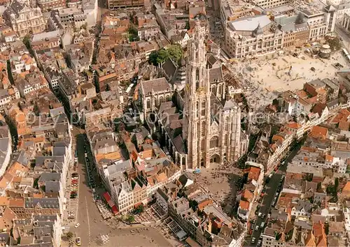 AK / Ansichtskarte Antwerpen_Anvers Centre Cathedrale vue aerienne Antwerpen Anvers