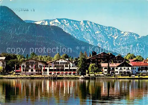 AK / Ansichtskarte Rottach Egern Hotel Bachmair am Tegernsee mit Blauberg Mangfallgebirge Rottach Egern