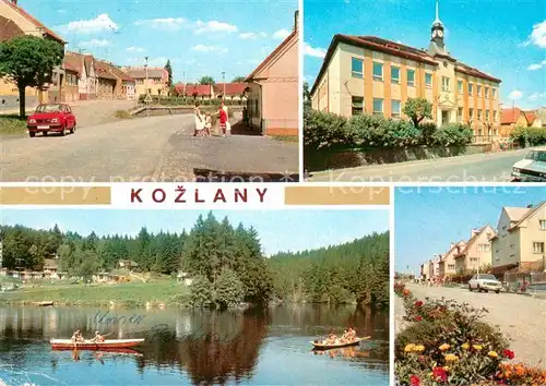AK / Ansichtskarte Kozlany Teilansichten Badesee Kozlany