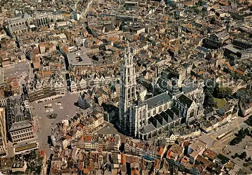 AK / Ansichtskarte Antwerpen_Anvers Fliegeraufnahme Cathedrale Notre Dame Grand Place Antwerpen Anvers