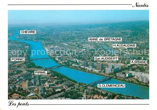 AK / Ansichtskarte Nantes_Loire_Atlantique Vue generale aerienne Les bras de la Loire de Pirmil et de la Madeleine Nantes_Loire_Atlantique