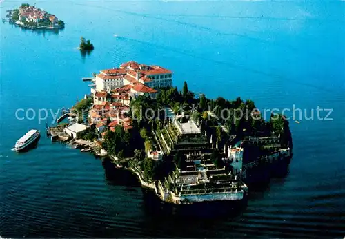 AK / Ansichtskarte Isola_Bella_Lago_Maggiore Fliegeraufnahme Isola_Bella_Lago_Maggiore