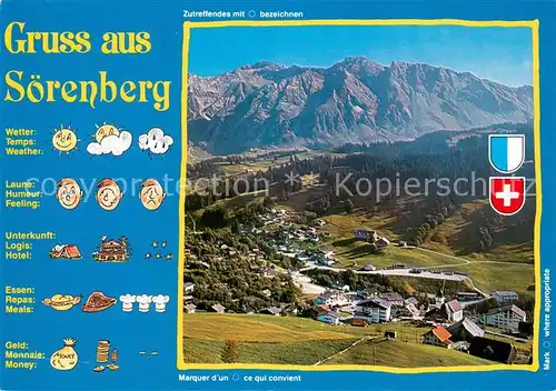 AK / Ansichtskarte Soerenberg_LU Fliegeraufnahme mit Brienzer Rothorn Soerenberg LU