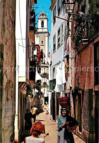 AK / Ansichtskarte Lisboa Barrio de Alfama Lisboa
