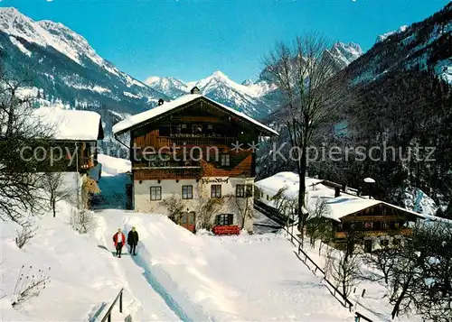 AK / Ansichtskarte Kufstein_Tirol Pfandlhof im Kaisertal mit Zahmen und Wilden Kaiser Kufstein_Tirol
