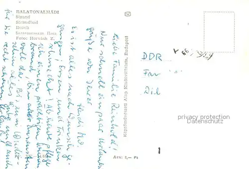 AK / Ansichtskarte Balatonalmadi Strandpartie Balatonalmadi
