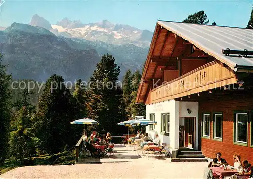 AK / Ansichtskarte Groebming_Steiermark Berggasthof Steinerhaus im Ennstal mit Hohem Dachstein Groebming_Steiermark