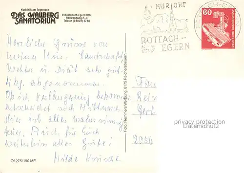 AK / Ansichtskarte Rottach Egern Wallberg Sanastorium Rottach Egern