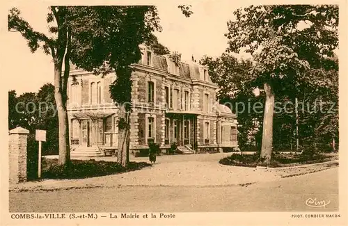 AK / Ansichtskarte Combs la Ville La Mairie et la Poste Combs la Ville