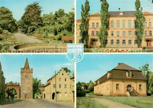AK / Ansichtskarte Zerbst Parkanlagen Heidetor Gebaeude Zerbst