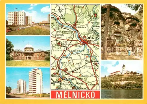AK / Ansichtskarte Melnik_Bulgarien und Umgebung Landkarte Schloss Felsen Melnik Bulgarien