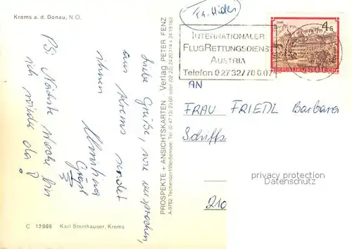 AK / Ansichtskarte Krems_Donau Panorama Krems Donau