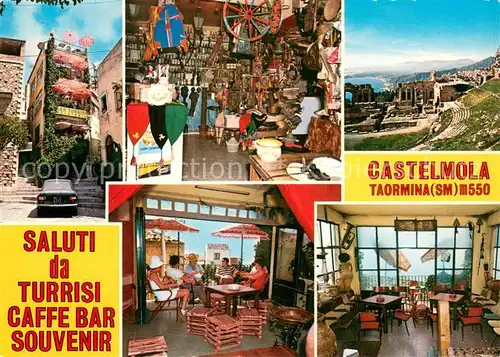 AK / Ansichtskarte Castelmola Caffe Bar Turrisi Souvenir Panorama Castelmola