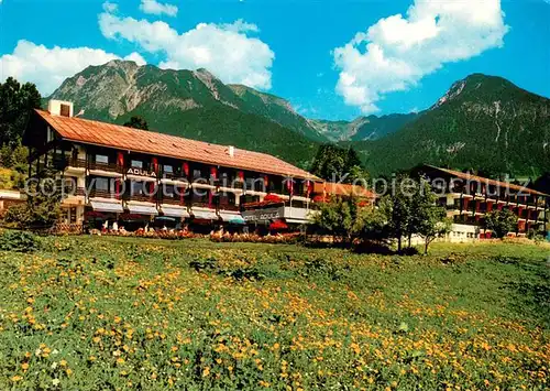 AK / Ansichtskarte Oberstdorf Kurhotel Adula im Sommer Allgaeuer Alpen Oberstdorf