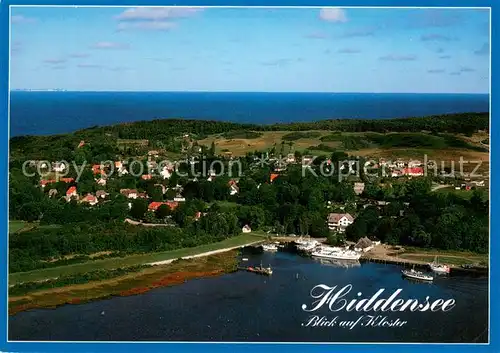 AK / Ansichtskarte Kloster_Hiddensee Ostseeinsel Fliegeraufnahme Kloster_Hiddensee