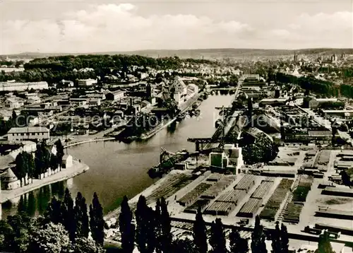 AK / Ansichtskarte Osnabrueck Hafen mit Blick auf die Stadt Osnabrueck