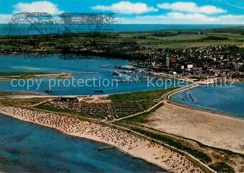 AK / Ansichtskarte Heiligenhafen_Ostseebad Das Bad an der Vogelfluglinie Fliegeraufnahme Heiligenhafen_Ostseebad