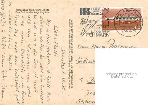 AK / Ansichtskarte Heiligenhafen_Ostseebad Das Bad an der Vogelfluglinie Fliegeraufnahme Heiligenhafen_Ostseebad