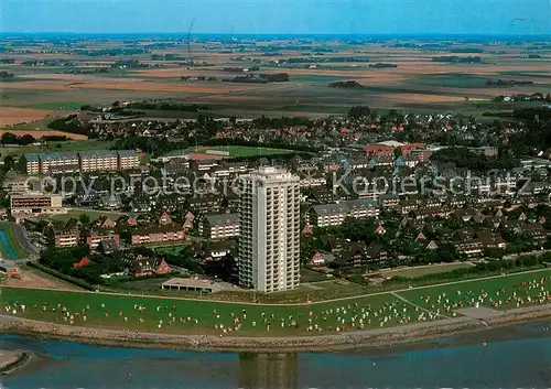 AK / Ansichtskarte Buesum_Nordseebad Noerdliche Teil des Ortes Fliegeraufnahme Buesum_Nordseebad