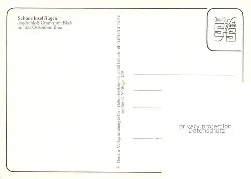 AK / Ansichtskarte Granitz_Ruegen Jagdschloss mit Blick auf Binz Fliegeraufnahme Granitz Ruegen