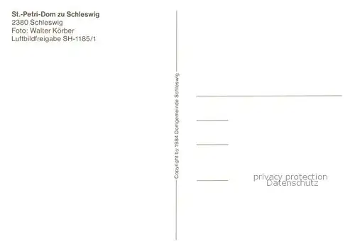 AK / Ansichtskarte Schleswig_Holstein St. Petri Dom zu Schleswig Fliegeraufnahme Schleswig_Holstein