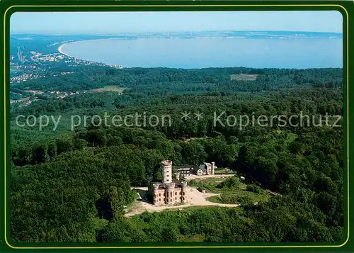 AK / Ansichtskarte Granitz_Ruegen Jagdschloss mit Blick auf Binz Fliegeraufnahme Granitz Ruegen