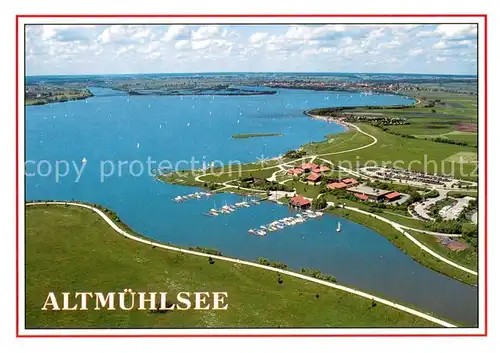 AK / Ansichtskarte Weissenburg_Bayern Altmuehlsee Fraenkische Seenland Sportboothafen Blick zur Vogelinsel Fliegeraufnahme Weissenburg Bayern