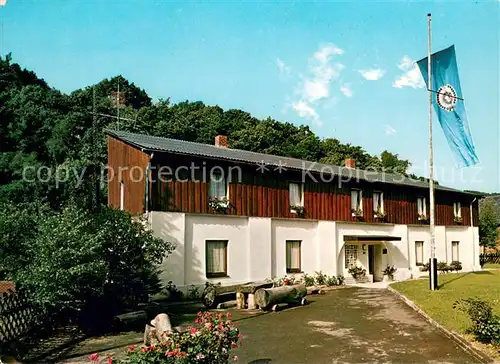 AK / Ansichtskarte Meschede IPA Tagungs  und Erholungsheim Haus Ramsbeck e.V. Fahne Meschede